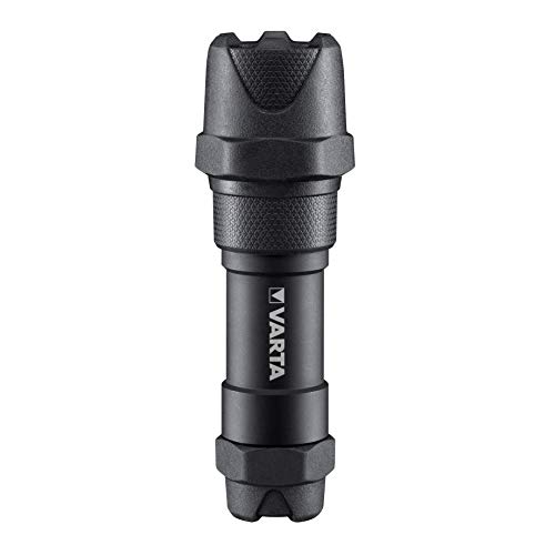 Varta Lampe Torche Led Incl. 3X Piles Aaa, Indestructible F10 Pro, Lumière De Travail Avec Deux Modes D'Éclairage, Lampe De Poche Extrêmement Robuste,