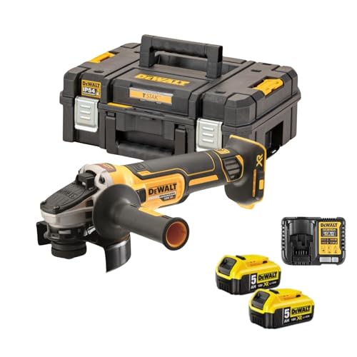 Dewalt Dcg405P2-Qw Meuleuse Xr 18V 5Ah Li-Ion Brushless - 125Mm - 2 Batteries - Coffret Tstak