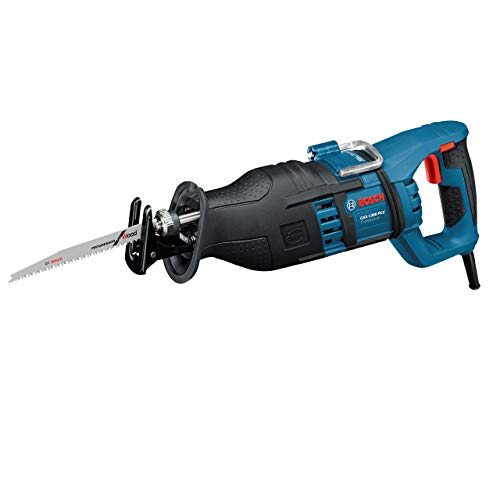 Bosch Professional Scie Sabre Gsa 1300 Pce (1 300 W, Profondeur De Coupe Maxi : 230 Mm, Avec Sds Et Constante Électronique, 2 Lames (Bois/Métal), Dans