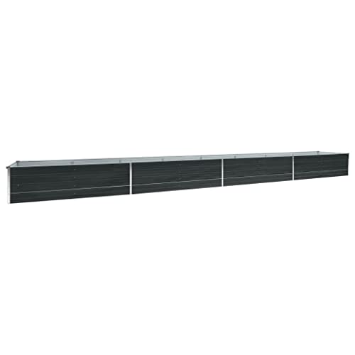 Vidaxl Lit Surélevé De Jardin Acier Galvanisé 600X80X45 Cm Anthracite