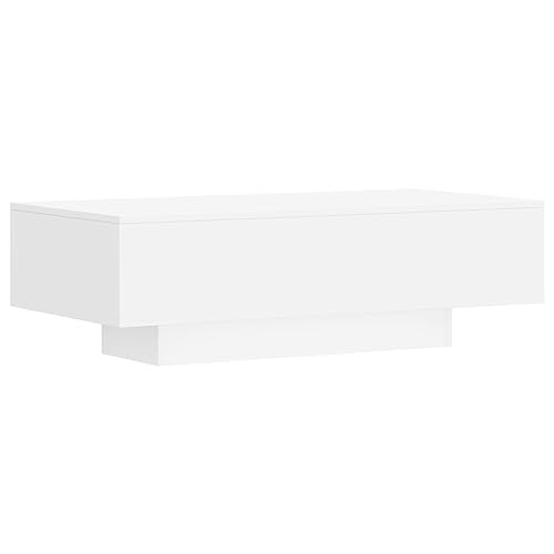 Vidaxl Table Basse Blanc 100X49,5X31 Cm Bois D'Ingénierie