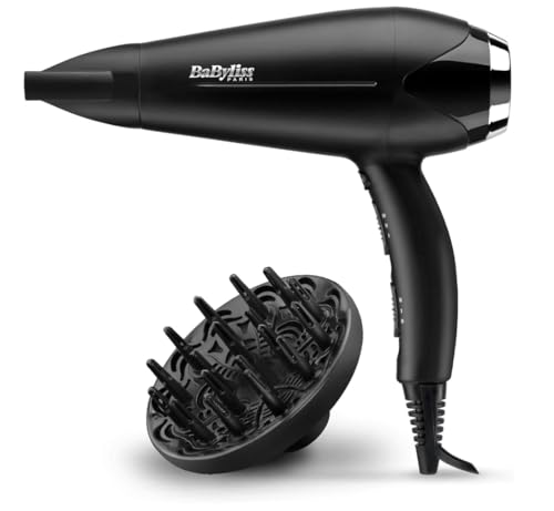 Babyliss Turbo Smooth 2200, Sèche-Cheveux Avec Diffuseur, Fonction Ionique Antifrisottis Et Technologie Céramique, 3 Niveaux De Température Et 2 Vites