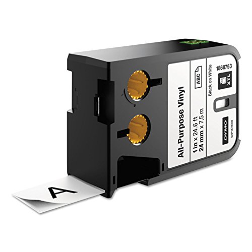 Dymo Xtl Cassette D'Étiquettes Multi Usage En Vinyle 24 Mm X 7 M Noir Sur Blanc