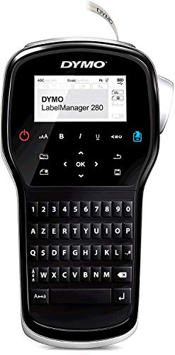 Dymo ÉTiqueteuse Rechargeable Labelmanager 280 | Clavier Azerty | Imprimante Portable D'Étiquettes Autocollantes | Connectivité Pc Ou Mac