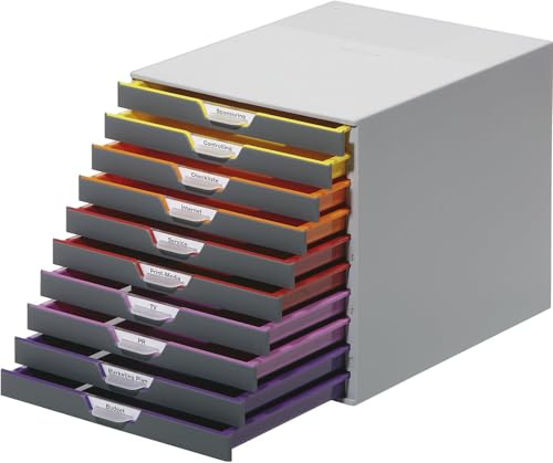 Durable 761027 Module Classement Varicolor 10 Tiroirs Noir