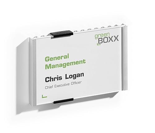 Durable 480123 Info Sign Plaque De Porte Et De Signalisation En Aluminium Pour Insertions Format A6 Paysage 149 X 105,5 Mm