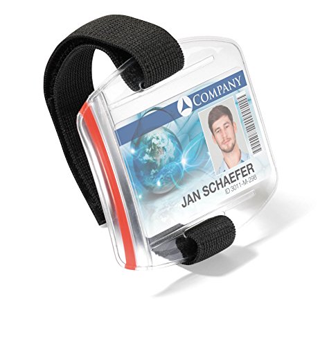 Durable 841419 Boîte De 10 Porte-Badges De Sécurité Avec Brassard Ajustable 54 X 86 Mm