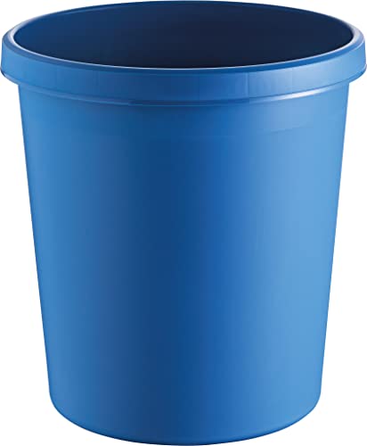 Helit H6105834 Corbeille À Papier Ø 310 Mm, H 320 Mm, Bleu, Capacité 18 L