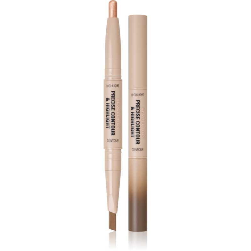 Makeup Revolution Precise Contour & Highlight Matitone Doppio Per Contouring Colore Medium 1.45 G