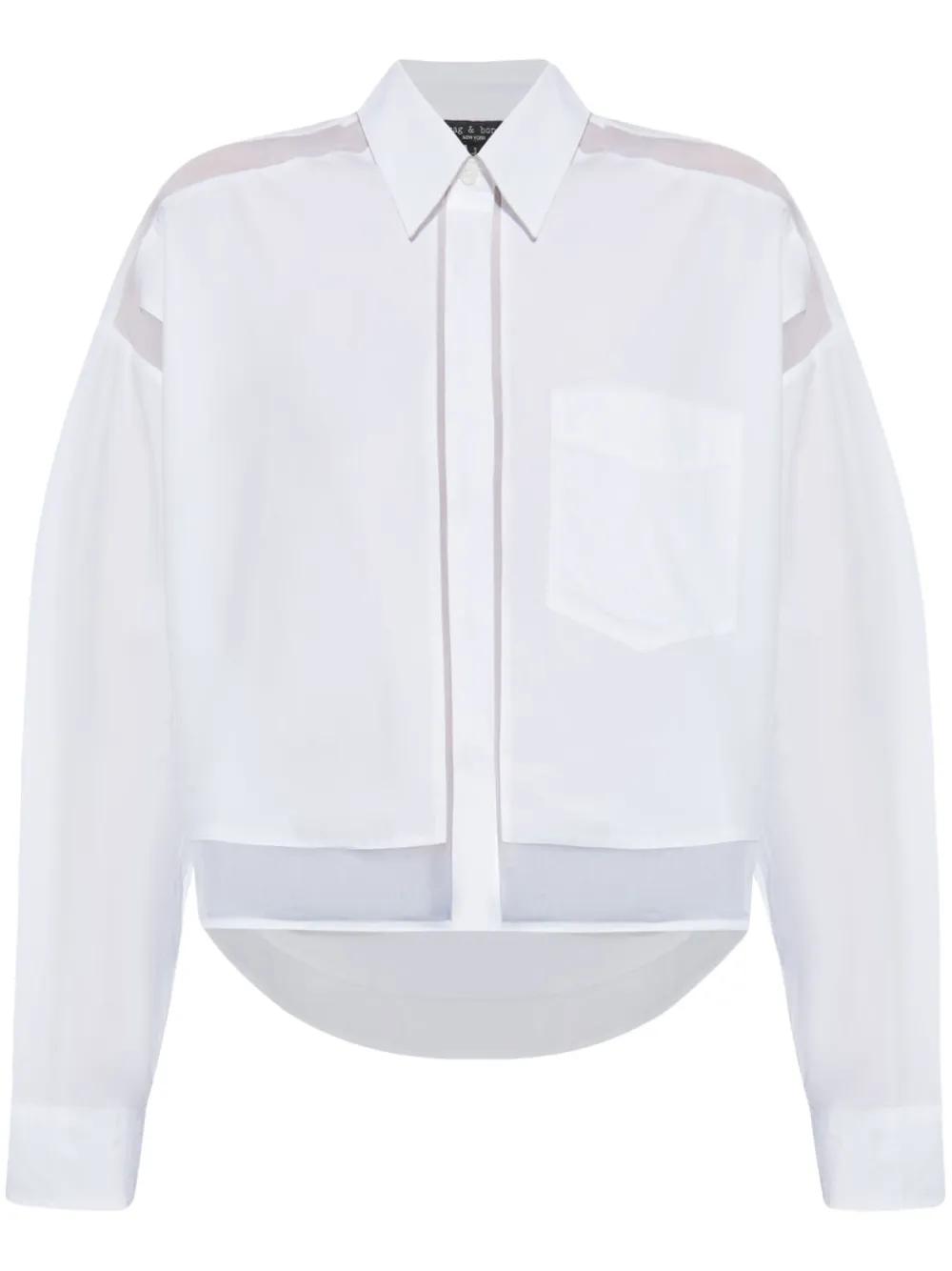 rag & bone panelled shirt - Bianco