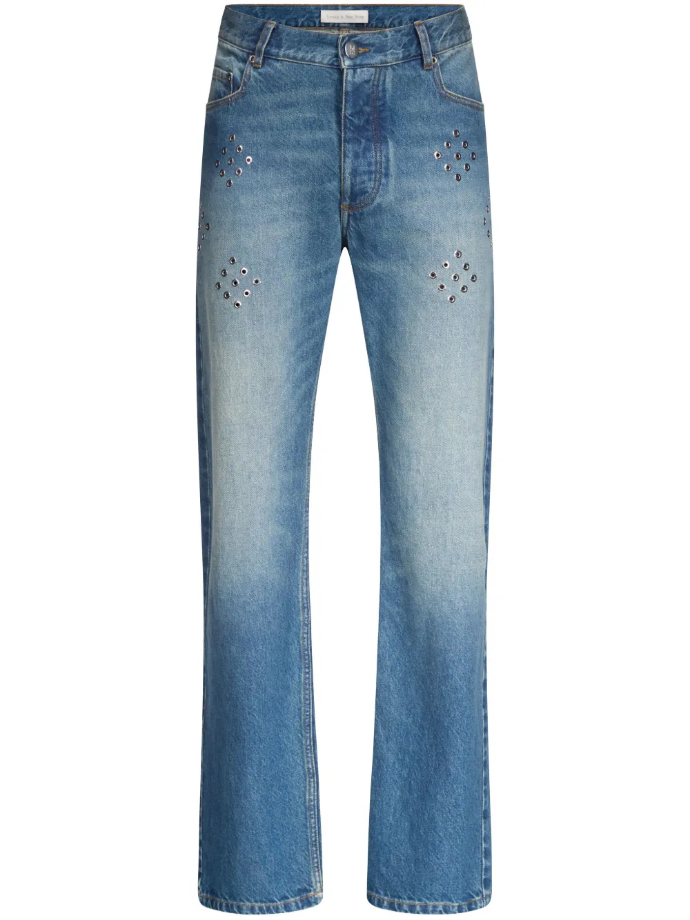 Ludovic de Saint Sernin eyelet-embellished jeans - Blu