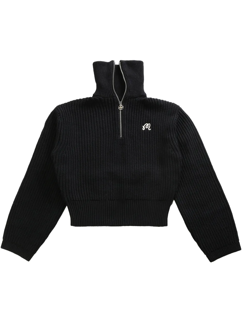 Malbon Golf logo-embroidered sweater - Nero