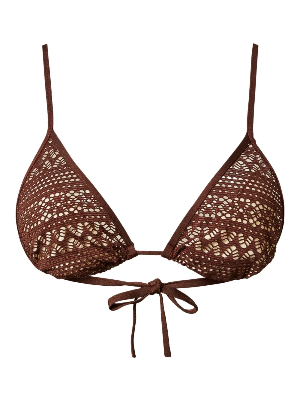 TWINSET triangle bikini top - Marrone