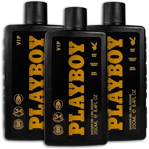 Playboy Men Vip 3 In 1 Shower Gel 3 In 1, 3 X 250 Ml