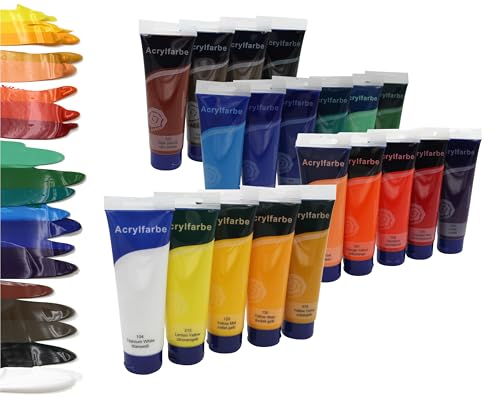 Magi - Colori Acrilici, Grande Set Di 20 Tubetti Da 120 Ml, Qualità Originale Per Artisti