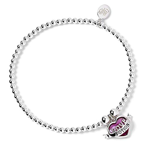 Bracciale Ufficiale Harry Potter In Argento Sterling Con Ciondolo A Forma Di Pozione D'Amore Su Sfera Impreziosito Da Cristalli Swarovski®