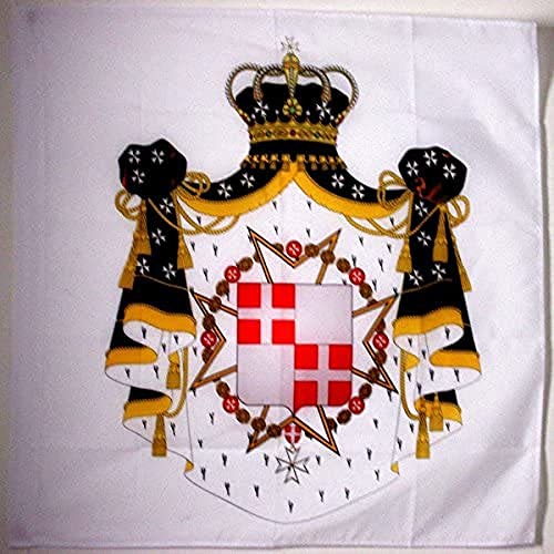 Bandiera Gran Maestro Ordine Di Malta 90X90Cm - Bandiera San Giovanni Di Gerusalemme 90 X 90 Cm Foro Per Asta - Az Flag