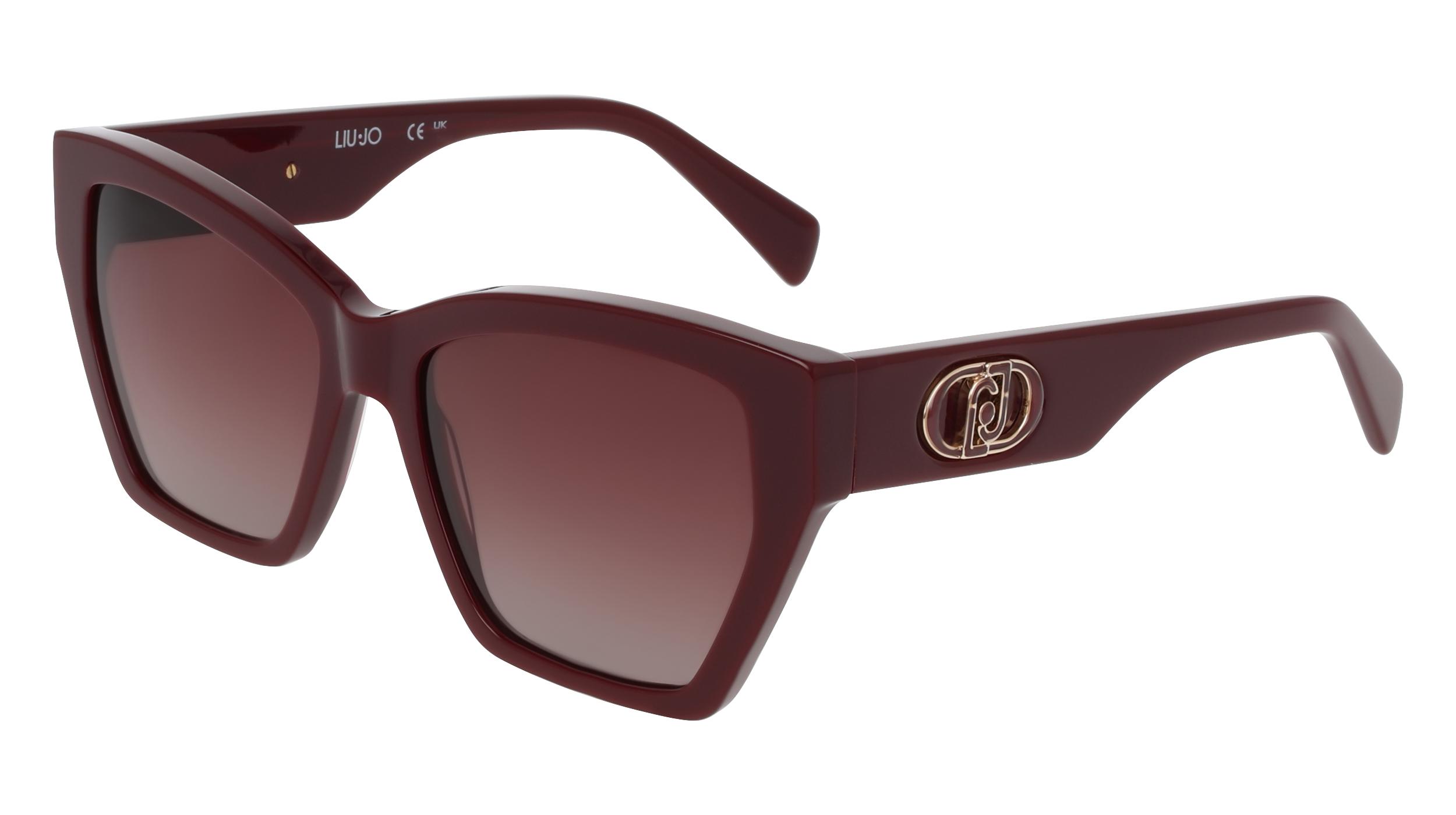 Liu Jo Donna Lj815S 601 Occhiali Da Sole Acetato Bordeaux Squadrata Normale Sfumato