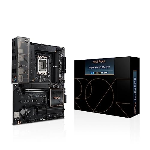 Asus Proart B760-Creator Scheda Madre Intel Lga 1700 Atx, Pcie 5.0, Ddr5, Ethernet 2.5 Gb, 3 Slot Pcie 4.0 M.2, 2 Usb Frontali 3.2 Gen 2 Con Supporto