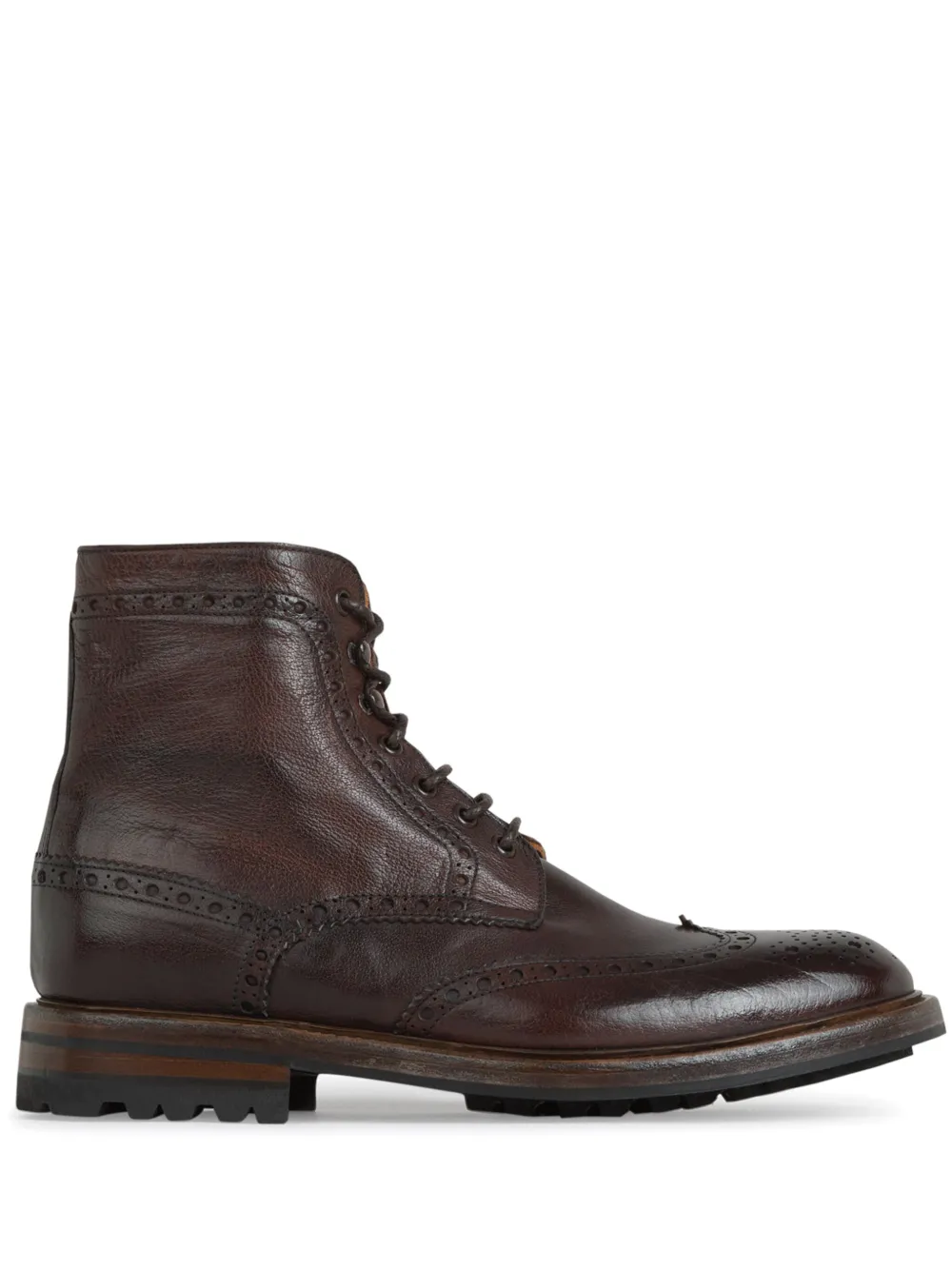 Green George leather boots - Marrone