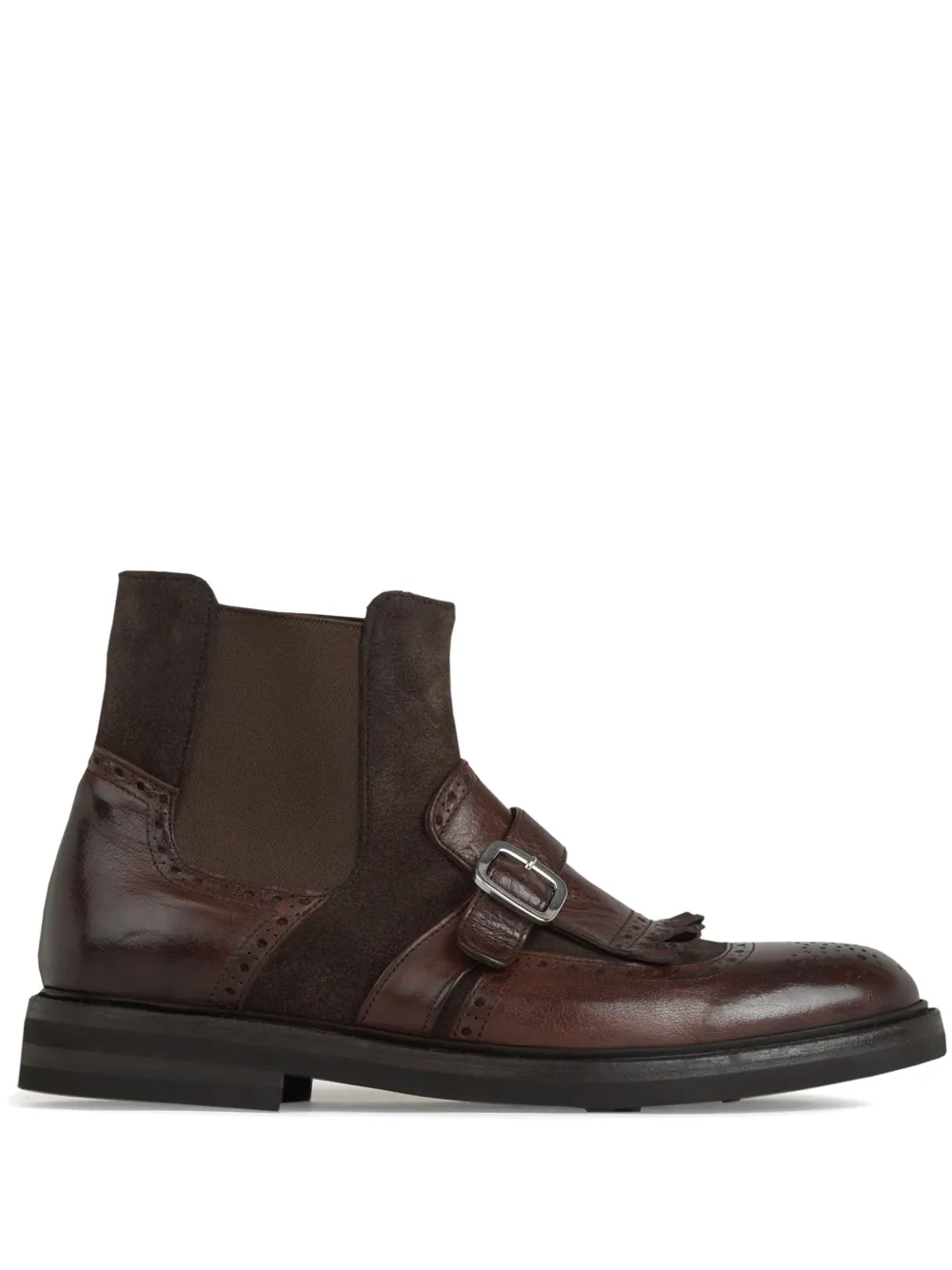 Green George leather boots - Marrone
