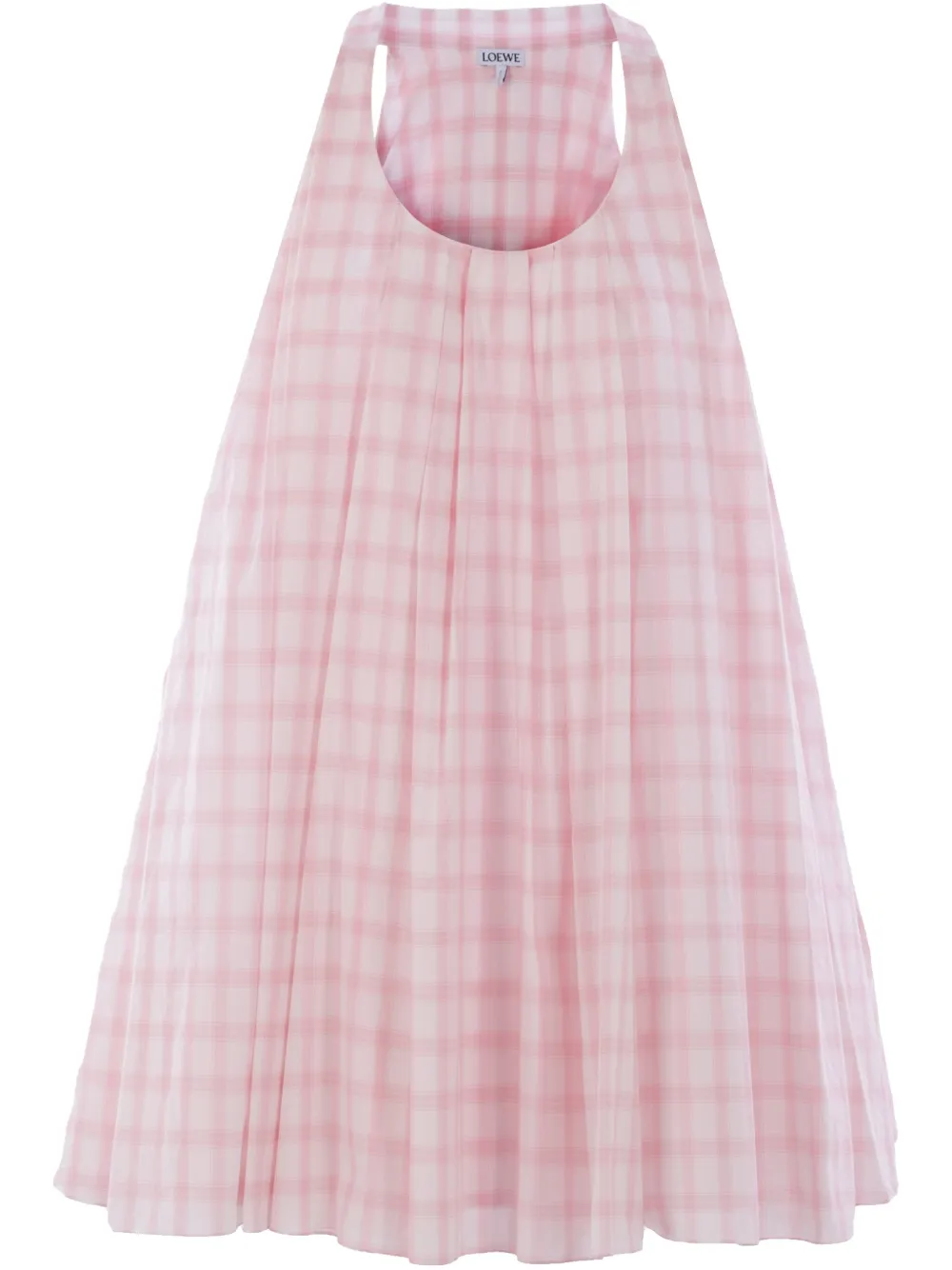 LOEWE checked midi dress - Rosa