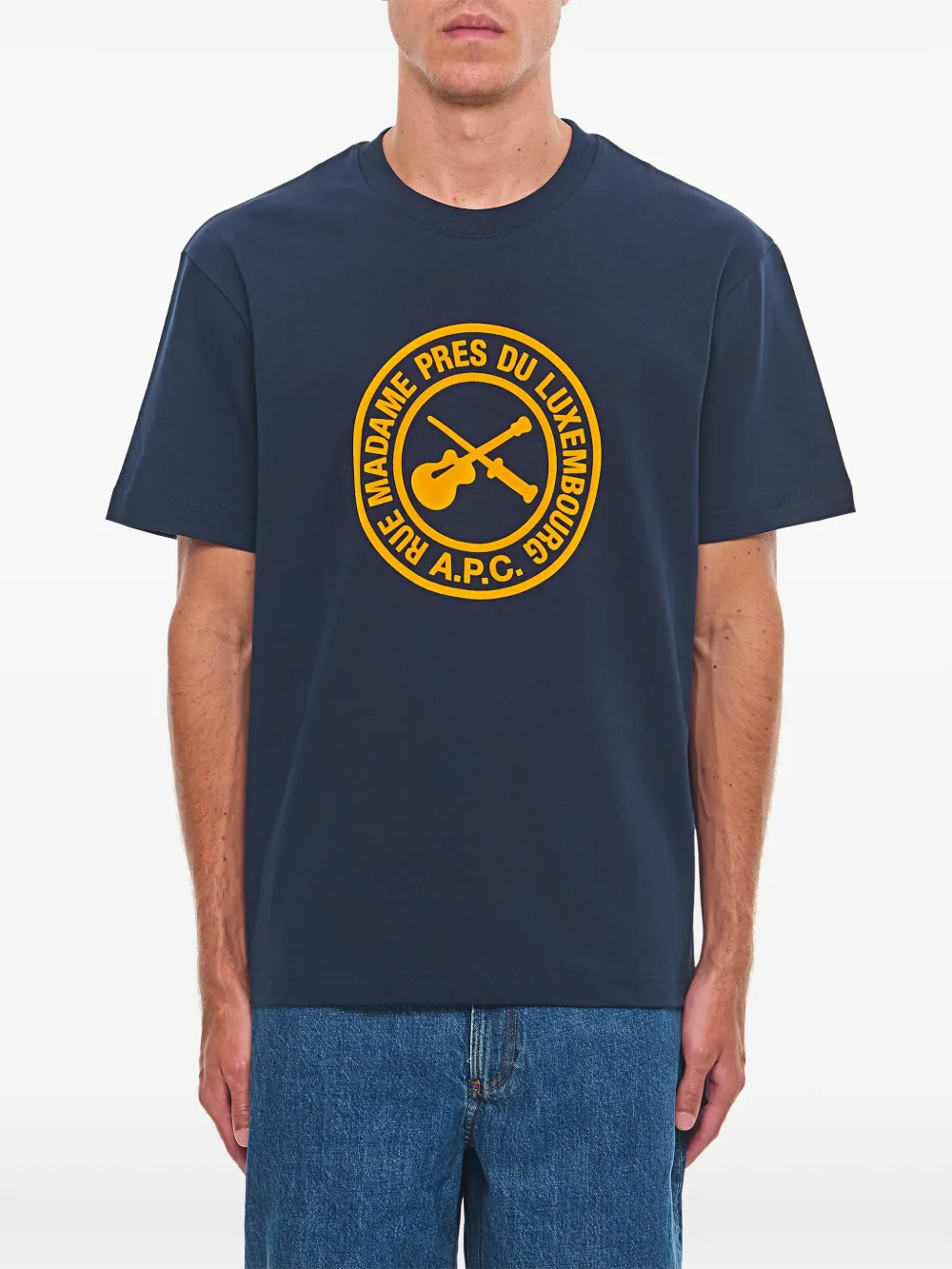 A.P.C. T-shirt con stampa - Blu