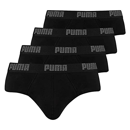 Puma Uomo Slip Pantaloncini Mutande 521030001 Confezione Da 4 Black (200) Small