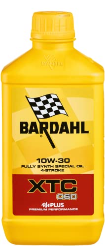 Bardahl - Olio Motore Xtc C60 10W-30 Per Moto 4 Tempi, Contrasta La Formazione Dei Depositi Garantendo La Massima Pulizia Del Motore, 100% Sintetico,