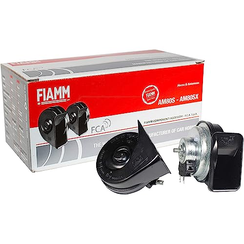 Coppia Trombe Clackos Kit Fiamm Am80S 12V Auto Moto Camion+Rele+Staffe 924642