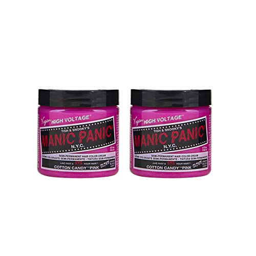 Manic Panic Cotton Candy Classic Creme, Vegan, Cruelty Free, Pink Semi Permanent Hair Dye 1 X 118Ml