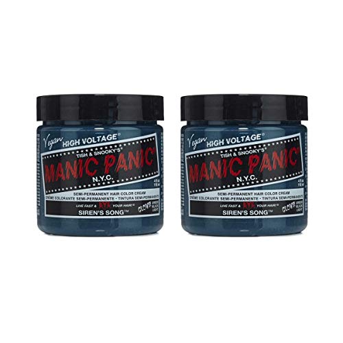 Manic Panic Siren'S Song Classic Creme, Vegan, Cruelty Free, Green Semi Permanent Hair Dye 2 X 118Ml
