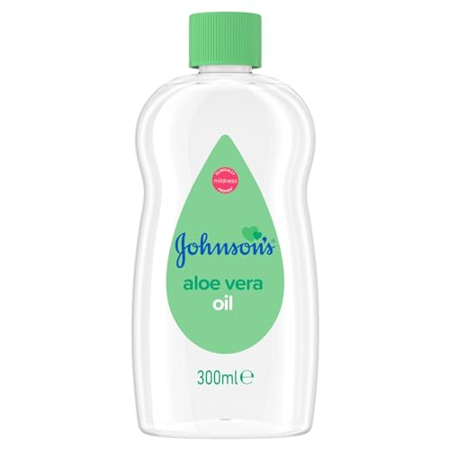 Johnson'S Baby Olio Aloe Vera, Olio Corpo Idratante Pelli Delicate, Olio Neonato Con Aloe Vera Per Il Massaggio Quotidiano, Olio Johnson'S Baby Oil Pe