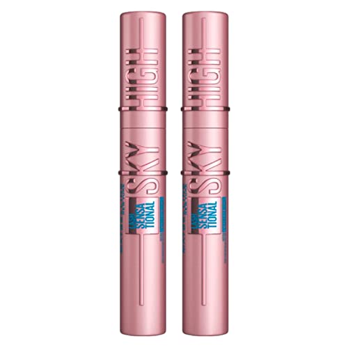 2X Maybelline New York Sky High Lash Sensational Mascara Volumizzante E Allungante Waterproof Colore Nero - 2 Mascara
