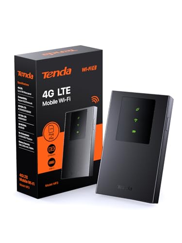 Tenda Mf3 Saponetta Wifi Con Sim Portatile, Router Wifi Con Sim, Saponetta 4G Lte Cat4 150Mbps, Wifi 6 Ax300Mbps, Batteria Ricaricabile, Usb-C Porta,
