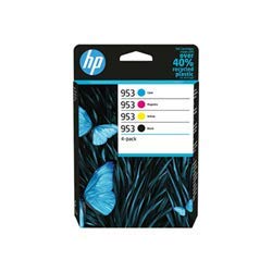 Hp 953 Pack De 4 Cartouches D'Encre Noir/Cyan/Magenta/Jaune Authentiques