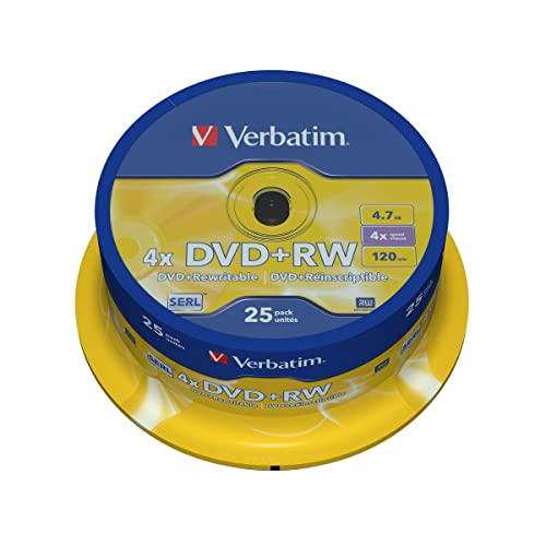 Verbatim 43489 Dvd+Rw, 4.7 Gb, 4X, Spindle, 25 Pezzi