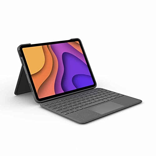 Logitech Folio Touch Custodia Ipad Con Tastiera, Per Ipad Air 4A Gen, 5A Gen, 2020, 2022, Layout Qwerty Uk/Us Intl - Grigio