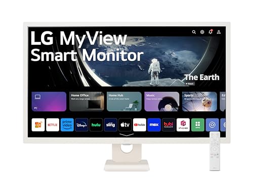 Lg 32Sr50F Smart Monitor 32" Full Hd Led Ips, 1920X1080, Audio Stereo 10W, 2X Hdmi, 1X Usb, Wifi, Miracast, Airplay, Bianco