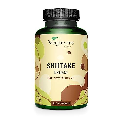 Shiitake Vegavero® | 1.500 Mg | Con 40% Polisaccaridi E 30% Betaglucani | Certificato In Laboratorio | 120 Capsule | Lentinula Edodes | Vegan