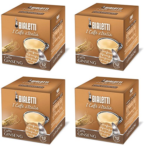 48 Capsule Alluminio Bialetti Mokespresso I Caffe' D'Italia Caffe' Ginseng