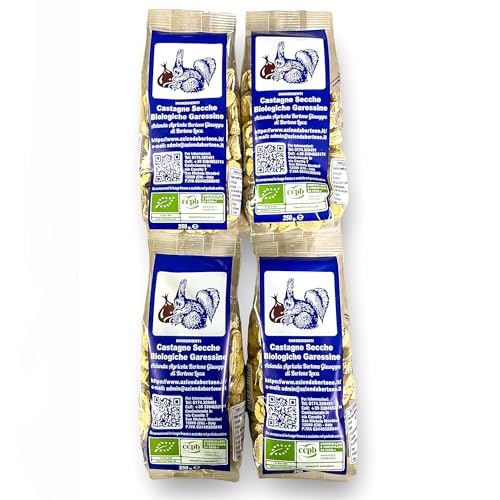 Castagne Secche Garessine Biologiche 1 Kg (4 Pacchetti Da 250G)