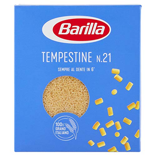 Barilla Pasta Tempestine N.21, Pastina Di Semola Di Grano Duro, I Classici, 500G