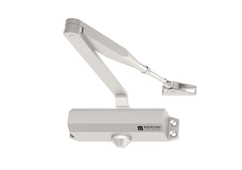 Meroni Serrature Chiudi Porta Aereo A Forza Variabile Con Braccio Standard - Chiudiporta Meroni Modello Ambidestro, Ideale Per Porte In Legno, Allumin