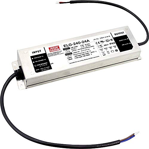 Mean Well, Trasformatore Elg-240-24Da-3Y, Driver Led A Tensione Costante, Corrente Costante 240 W, 10 A, 12-24 V