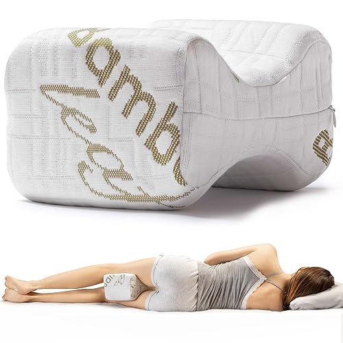 Cuscino Per Gambe E Ginocchia Per Dormire Sul Fianco Riposa Di Lato Gambe E Schiena In Memory Foam E Bambù Supporto Ortopedico E Anatomico Lombare Per