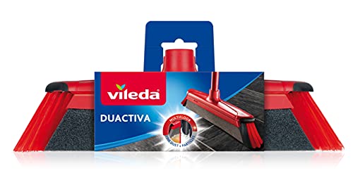 Vileda Duactiva Scopa Cattura Polvere, Scopa Elettrostatica, Per Interni, Con Due Tipi Di Setole, Con Bordo Paracolpi, 10,5 X 35 X 6 Cm, 299 G
