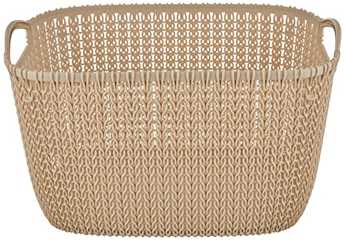 Curver Cesta Knit 19L, Composito, Arena, Rectangular L ~19 L