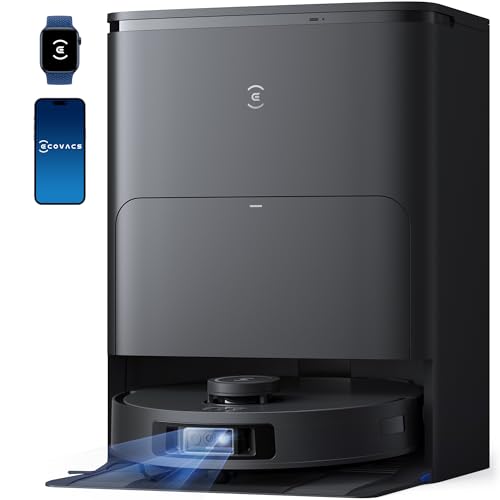 Ecovacs T30S Pro Robot Aspirapolvere Lavapavimenti, 11000Pa, Tecnologia Antigroviglio, Truedge™ Adaptive Edge Mopping, Lavaggio Con Acqua Calda, Svuot