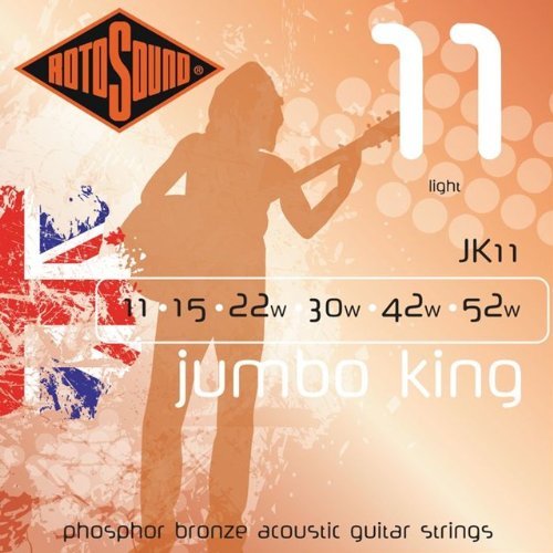 Rotosound: Phosphor Bronze Acoustic Guitar Strings (Light). For Chitarra Acustica